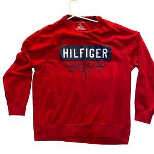 Tommy Hilfiger Woman's Sleeping Shirt XL Red Long Sleeve Cozy Y2K PJs